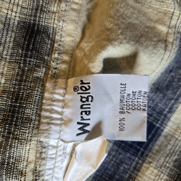 Wrangler Authentics Mens Plaid Button-up Shirt Size XL 100% Cotton Long Sleeve - Picture 7 of 8